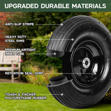 13 Inch 1 PC Rubber Pneumatic Replacement Tires and Wheels 4.00-6 with 5/8'' Axle Bore Hole, Inflated Air Wheel for Wheelbarrow/Wagon/Hand Truck/Trolley/Garden Scooter etc.