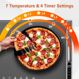Warming Mat for Food, Electric Warming Tray, Silicone Food Warming Mat with 7 Temperature Levels & 1-4H Timer, Auto Shut-Off, Rollable & Portable, 23.62"*14.96" Food Warmers for Parties, Buffet, Gray
