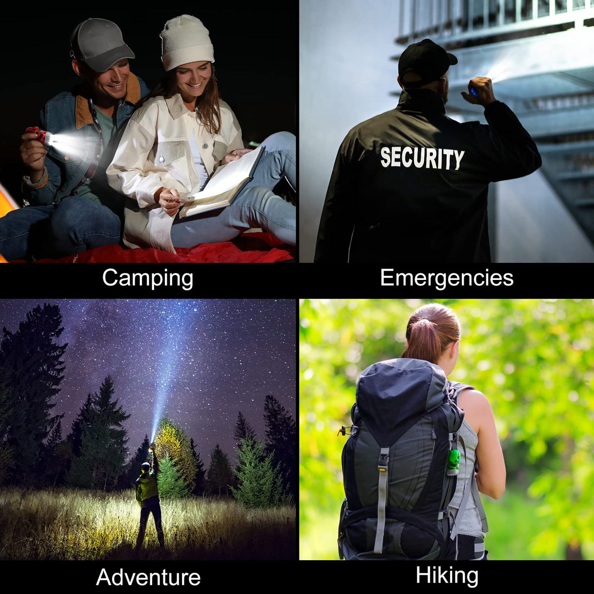 Treela 36 Pcs Hand Crank Flashlights Operation Christmas Bulk Items Squeeze Flashlight No Battery Required Torchlight 3 Powered Charging for Emergency(Yellow, Green, Blue, Red)