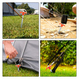 Yesland 24 Pack Tent Stake Heavy Duty, 10 Inch Non-Rust Metal Tent Pegs Ground Yard Stake Tent Spikes for Camping Patio, Garden, Canopies, Grassland, Outdoor, Hiking, Orange