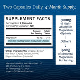 Magnesium Glycinate 500mg | Chelated for High Absorption | Muscle Relaxation, Bones, Heart, Nerve, Sleep & Calm Support for Women & Men | Magnesium Chelate Supplement & Bisglycinate Complex | 240ct