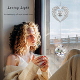 AurLova Memorial Sympathy Gifts for Loss of Loved One, in Memory of Loved One Gifts, Bereavement Remembrance Grief Gift for Loss of Mom Husband Son Daughter Dog, Christmas Memorial Suncatcher