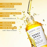 Farmacy Hydrating Face Oil - Honey Grail Nourishing Oil for Skin & Hair - Infused with Sea Buckthorn Oil, Rosehip Oil & Buckwheat Honey to Moisturize & Maintain a Healthy Skin Barrier (30ml)