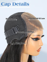 Ashart 10 Inch Bob Straight Side Part 7x5 Wear and Go Glueless Wigs Human Hair Pre Cut Pre Plucked Pre Bleached HD Lace Front Bob Wig Human Hair 180% Density Short Straight Bob Wigs for Black Women