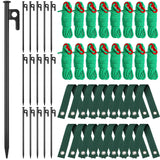 Suzile 48 Pcs Tree Staking Kit for Young Trees, Steel Stakes, Straps, Ropes