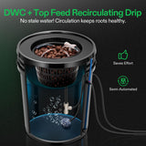 VIVOSUN DWC Hydroponics Grow System with Top Drip Kit, 5-Gallon Deep Water Culture, Recirculating Drip Garden System with Multi-Purpose Air Hose, Air Pump, and Air Stone (1 Bucket + Top Drip Kit)