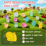Rkyzhuang 320 Pcs Mini Resin Animals with Blind Bags, Glow in The Dark Tiny Resin Figures Mystery Bags, Miniature Animals for Classroom Rewards, Party Favors, Fairy Garden & Dollhouse Decor