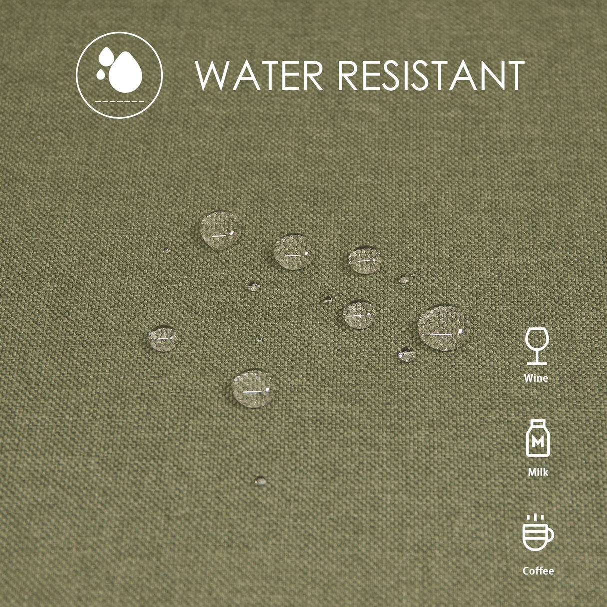 BALCONY & FALCON Table Cloth for 6 Foot Rectangle Tables – Waterproof, Wrinkle-Free Farmhouse Tablecloth for Dining, Kitchen, Wedding, Baby Shower & Christmas Holiday Gatherings (Olive, 55" x 95")