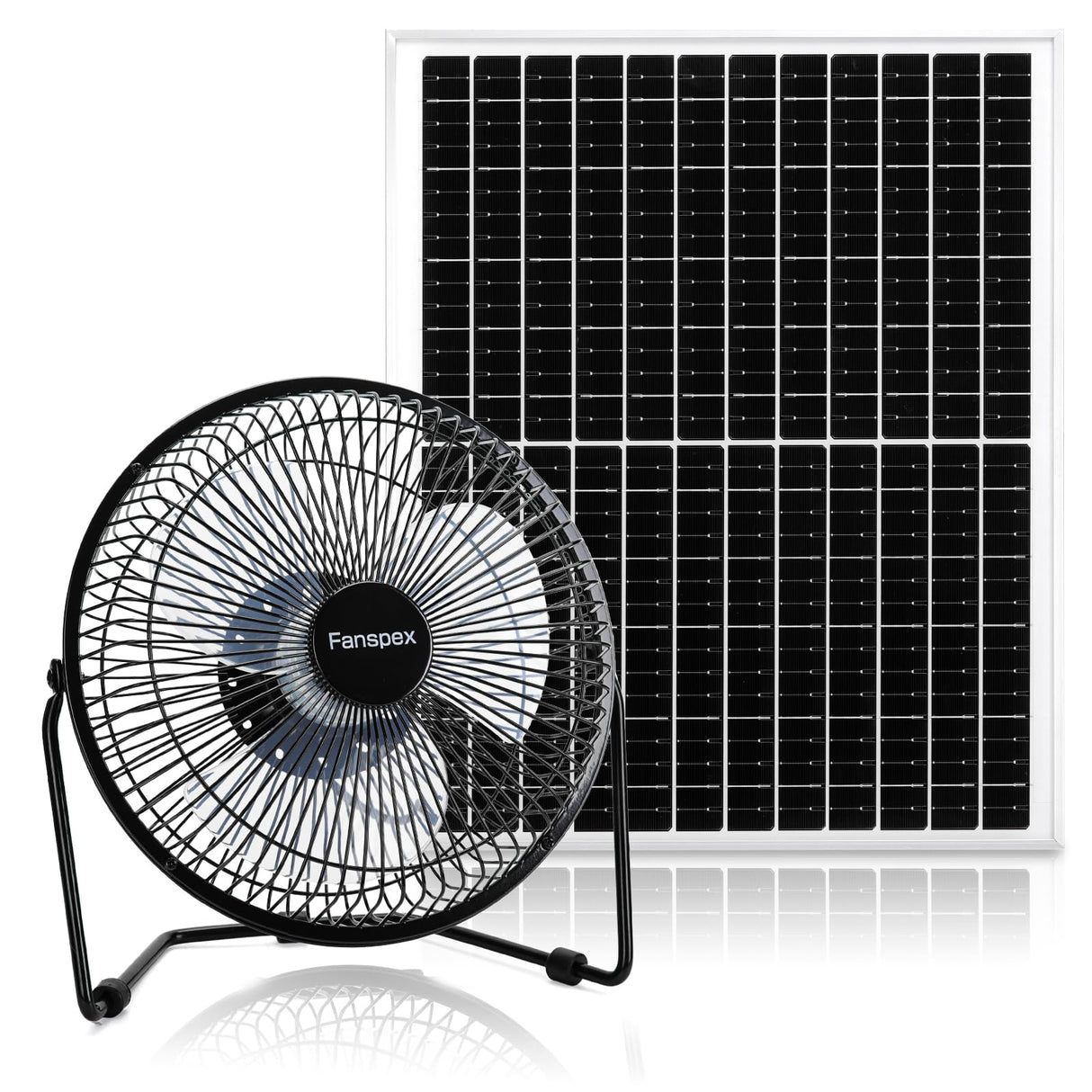 Fanspex 8" Solar Fan for Outdoor Chicken Coop, Small Greenhouse, Dog House Cooing or Air Circulation, 25W solar panel Powered Fans with Adjust Tilt