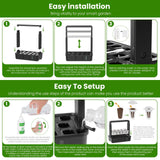 Hopegarden Indoor Garden Hydroponics Growing System: 15 Pods Plant Germination Kit Herb Vegetable Growth Lamp Countertop with LED Grow Light - Hydrophonic Planter Grower Harvest Lettuce