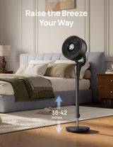 DREO Fan for Bedroom, Standing Oscillating Fan for Whole Room, Quiet Fan