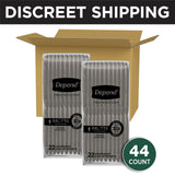 Depend Fresh Protection Adult Diapers, Incontinence Underwear for Men, Disposable, Maximum, Extra-Extra-Large, Grey, 44 Count (2 Packs of 22), Packaging May Vary
