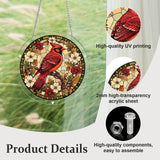 UNIQGIFTS Acrylic Puzzle Suncatcher, Northern Cardinal Sun Catchers Puzzle for Window Hanging, DIY Craft Puzzles for Adults, Ideal Gift for Women, Men, Wife, Mom, Home & Garden Decor, 8.2 in