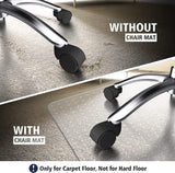 Azadx Chair Mat for Carpet 60"x 48" Large Chair Mat for Carpeted Floors, Office Chair Mat for Carpet Protector Floor Mat on Low Pile Carpets Easy Glide Rolling Plastic Desk Computer Chair Mat for Home