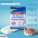Secure - Denture Adhesive Strips - 15 Pcs
