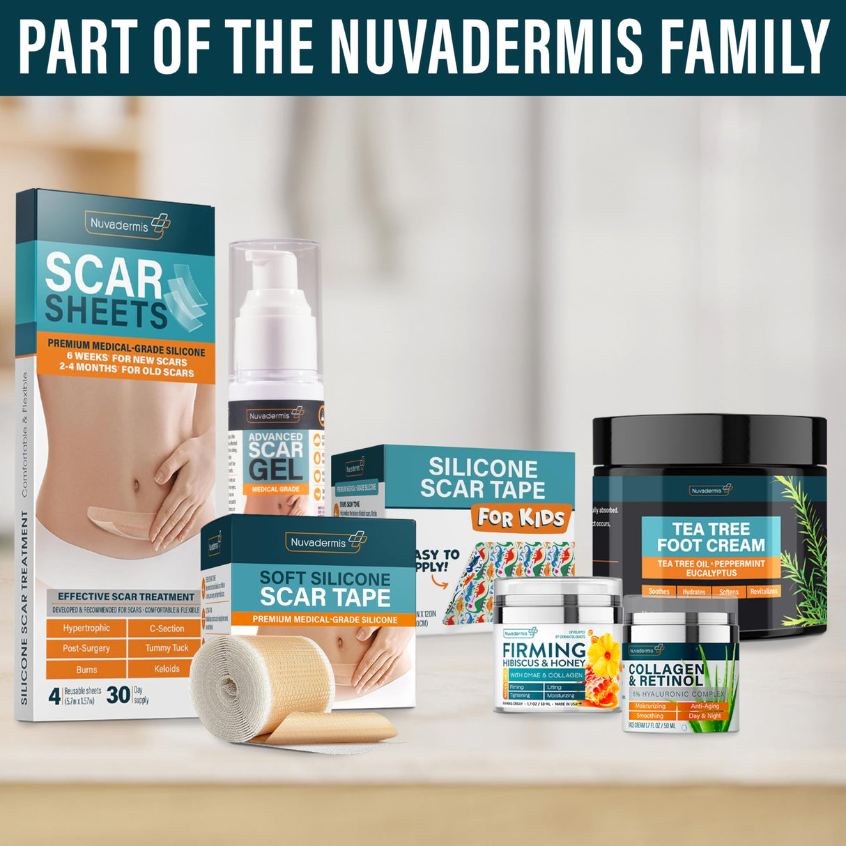 NUVADERMIS Silicone Scar Tape for Kids - Scar Tape for Surgical Scars - 120" x 1.5" Roll - Reusable Medical Grade Silicone Scar Tape for Children - 1 Pack - Dinosaurs