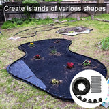 WOCHOLL 2" x 40' Plastic Landscape Edging Border Black, 40 Spikes