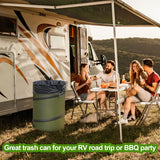 Sprinia 2-Pack 30 Gallon Collapsible Pop-Up Trash Can for Camping, RV - Waste Yard Bag for Gardening Lawn/Leaf - 30 Gallon Each Bag, Green