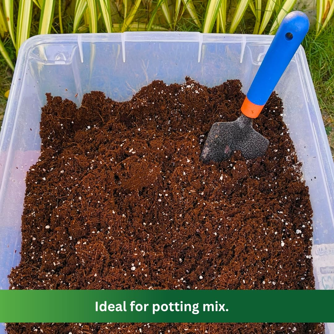 Premium Coco Coir by PlantoCare – Professional Grade Coconut Coir Growing Medium, pH Neutral & Low EC – Ideal for Seed Starters, Potting Mix, Hydroponics & Houseplants [5 Bricks of 650 Grams Each]
