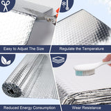 DGSL Double Reflective Bubble Foil Insulation Foam, 47IN X 10FT Window Insulation for Summer Heat Reflective Window Film for Window, Garage Door, RV, Roof