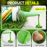 Threlaco 4 Tubes Turf Glue for Artificial Grass 10 oz Artificial Turf Tape Grass Paint Concentrate Glue Carpet Adhesive for Synthetic Surfaces(No Caulk Gun)