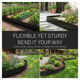 40FT x 8IN Flexible Corrugated Metal Garden Edging Roll, Rust Resistant Galvanized Steel Landscape Border, Flexible Lawn Edging for Flower Beds, Pathways & Outdoor Landscaping