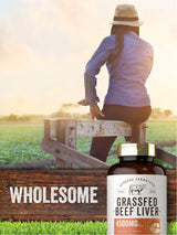 Carlyle Grass Fed Beef Liver Capsules 4500mg | 250 Count | Desiccated Supplement | Non-GMO, Gluten Free | by Herbage Farmstead