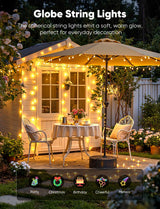 Minetom Globe String Lights, 66 Feet 200 Led Fairy Lights Plug in