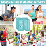 Treela 300 Pcs Bulk Large Body Wipes Individually Wrapped Big Bath Wipes for Adults Bathing No Rinse Shower Bulk Deodorant for Homeless Hygiene Personal Cleansing for Travel Gym(7.09" X 9.84",Blue)