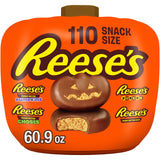 Reese's Assorted Peanut Butter Halloween Candy Pumpkin Bowl, 110 ct