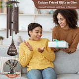 Soopau Gifts for Best Friend Women Men, 32" Bronze Wind Chimes Friendship Gifts, Bestie Gift for Women, Christmas Birthday Gift Idea for Bestfriend BFF