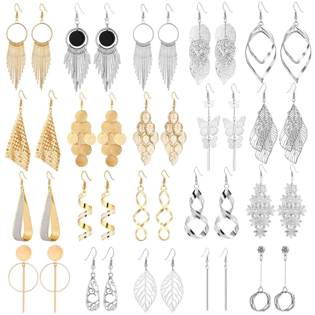 ESRICH 20 Pairs Drop Dangle Earrings, Earrings Set for Women