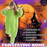 Beauty Shine Onesie Cartoon Animal Costume One Piece Pajamas Cosplay Halloween Christmas Sleepwear Jumpsuit Homewear (US, Age, 10 Years, Mike Wazowski)