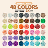 Pizooro Clay Beads 3 Boxes 10500pcs Bracelet Making Kit Friendship Bracelet