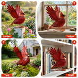 Nacome Cardinal Garden Decor Metal Yard: Art Outdoor Sculptures & Statues Large Red Bird Ornaments for Patio Balcony Front Backyard - Valentines Day Gifts for Her Wife Women Mom Grandma Birthday
