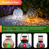 4 Pack Solar Light Replacement Top, Replacement Solar Light Parts for Lantern (Top 3.34 Inch, Bottom 2.83 Inch), Waterproof LED Replacement for Outdoor Garden, Pathway, Yard Lights & Decor