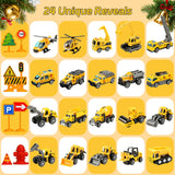 Advent Calendar 2026 for Kids, 24 Days Christmas Countdown Calendar with Alloys Truck Construction Christmas Gift for Kids Boys Girls Children