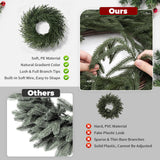 26" Christmas Norfolk Pine Wreath for Front Door (1, Wreath)