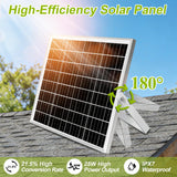 7.1" Solar Powered Exhaust Fan, 16.5 ft Cord + 25W Solar Panel Greenhouse Ventilation Fan, 3800RPM IPX7 Waterproof Solar Vent Fan for Chicken Coop, Shed, Dog House, Outdoor Intake & Exhaust