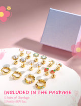 18K Gold Plated Hypoallergenic Earrings for Women 316 Surgical Steel