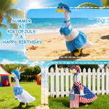 RIYYDEN 9 Set of Holiday Porch Goose Outfits All Seasons Holiday Christmas Birthday Easter Summer Hawaiian 4th of July Fall Lawn Goose Clothing Porch Clothes for Patio Yard Lawn Decor