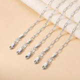BLThing Silver Bracelets for Women 3mm Sterling Silver Paperclip Bracelet