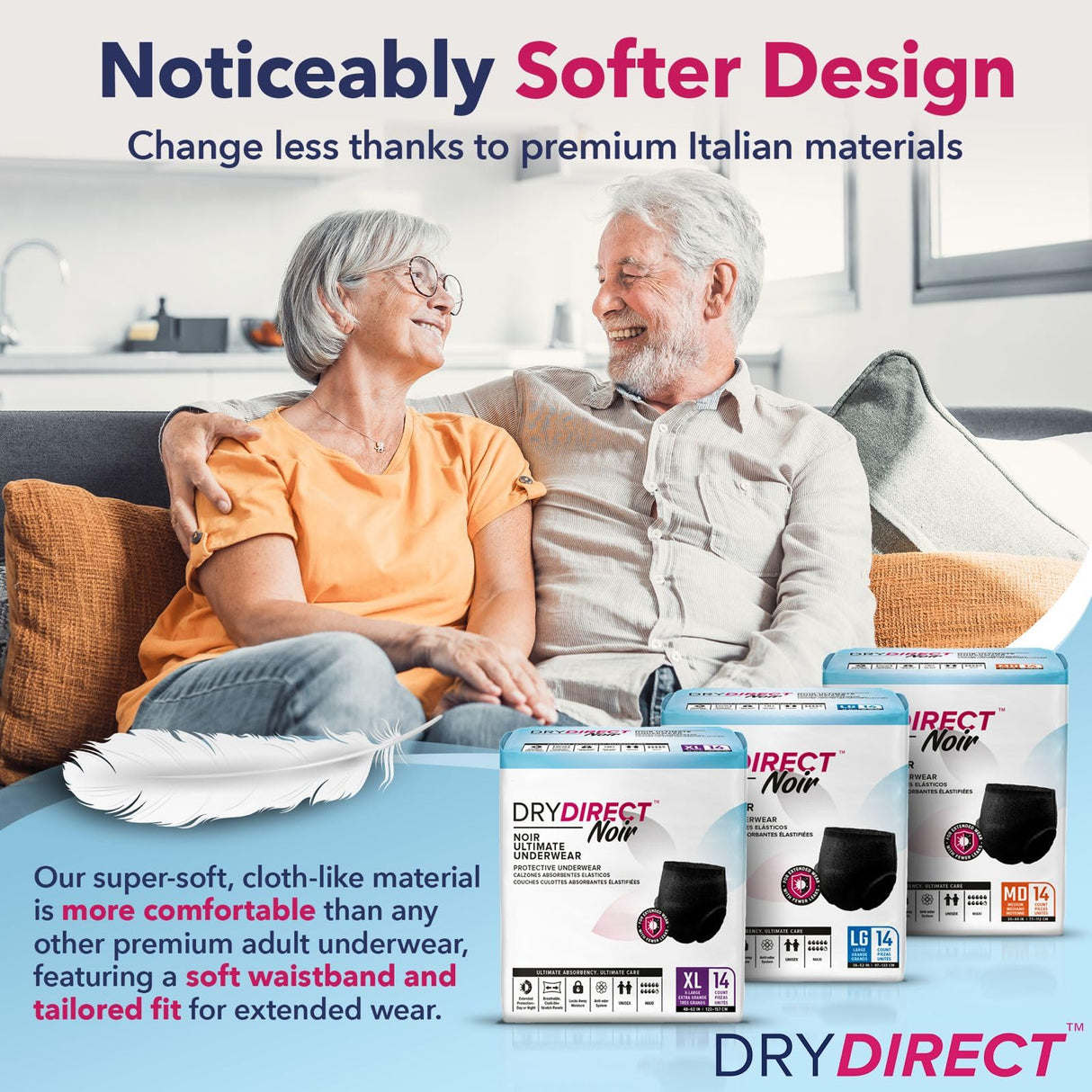 Dry Direct Noir Ultimate Protective Underwear (Small - Pack of 14) by Parentgiving