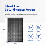 New Star Foodservice Commercial Grade Grease Resistant Anti-Fatigue Rubber Floor Mat, 36" x 60", Black