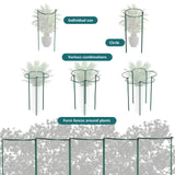TCBWFY 10 Pack Garden Plant Support Stakes,10" Widex16 High Heavy Duty Interlinked Half Round Peony Support Ring Cage for Indoor Outdoor Plants,Plant Supports for Peony,Tomato,Hydrangea,Rose