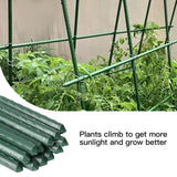 Garden Stakes 8ft, Metal Plant Stakes 8 Feet for Gardening and Farm, 0.78 Inch Dia Plastic Coated Plant Support for Tomato, Cucumber, Bean, Flower, Potted and More Climbing Plants 10 Pack