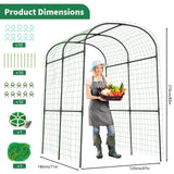 SUNYRISY 71" x 47" x 83" Garden Arch Trellis for Climbing Plants Outdoor
