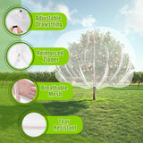 10 X 10FT Large Fruit Tree Netting, Tree Nets for Fruit Trees with Zipper and Drawstring, Insect Netting Barrier for Garden Blueberry Bushes Cherry Peach Apple Protection from Squirrels Birds Pests