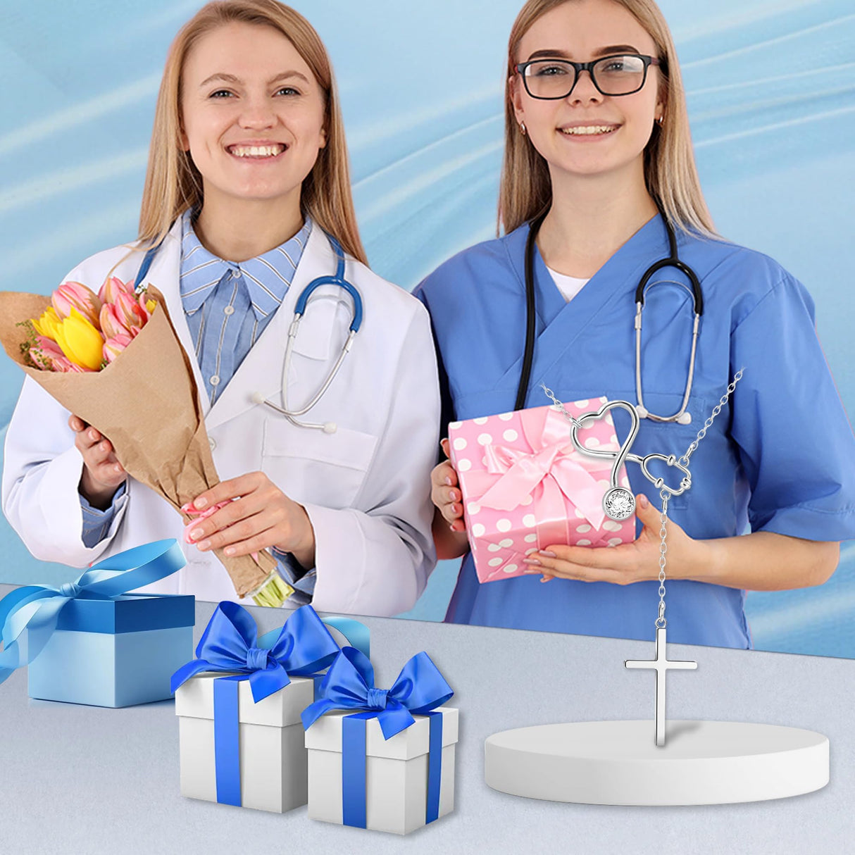 SmileBelle Nurse Gift for Women Nurse Necklace Appreciation Jewelry Gifts