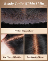 Arabella Hair 5x6 Glueless Wigs Human Hair Pre Plucked Pre Cut 230% Density Glueless Wigs 100% Human Hair 12a Pre Plucked Bleached Knots Straight Wig Human hair (18inch, 5X6 Straight Wig)